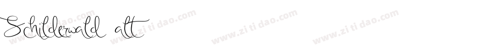 Schilderwald alt字体转换